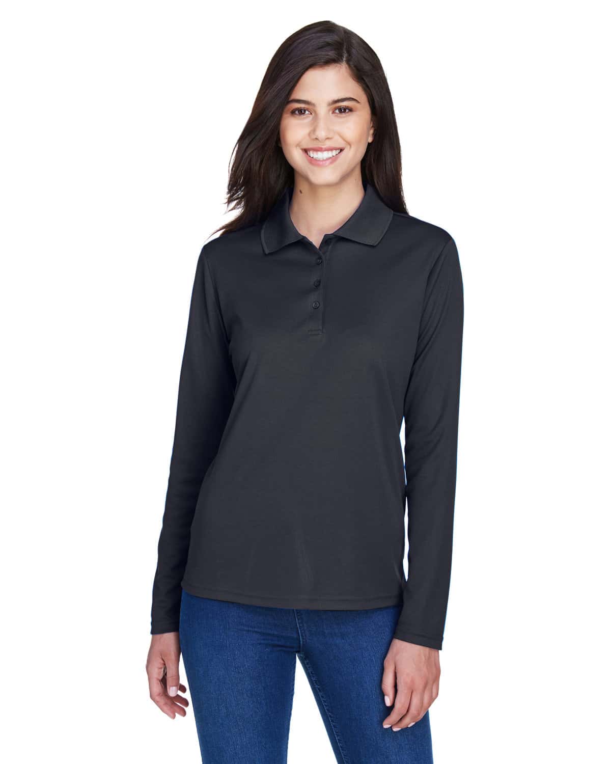 Core365 Ladies Pinnacle Performance Long-Sleeve Pique Polo