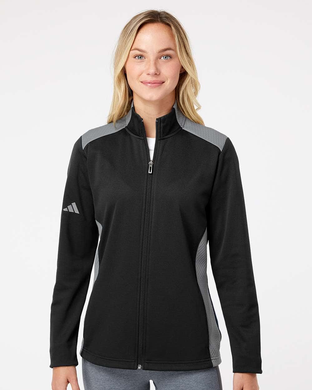 Adidas - Women's Textured Mixed Media Full-Zip Jacket